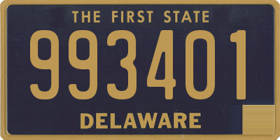 DE license plate 993401