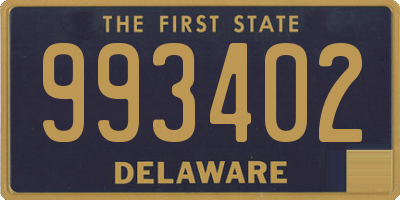 DE license plate 993402