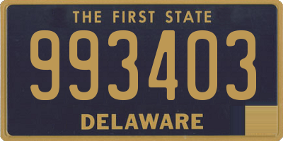 DE license plate 993403