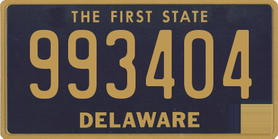 DE license plate 993404