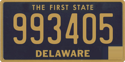 DE license plate 993405