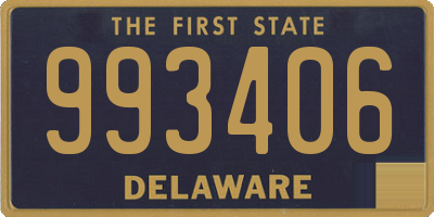 DE license plate 993406