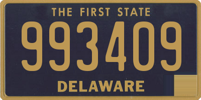 DE license plate 993409