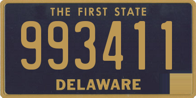 DE license plate 993411