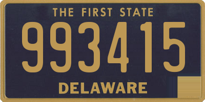 DE license plate 993415