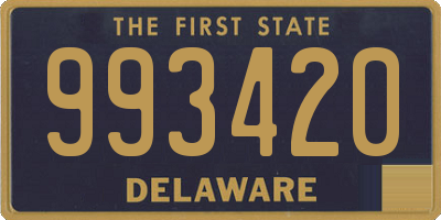 DE license plate 993420