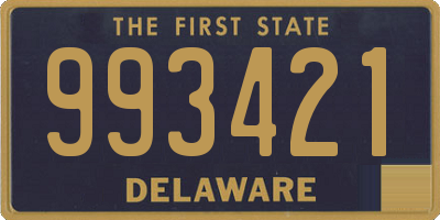 DE license plate 993421