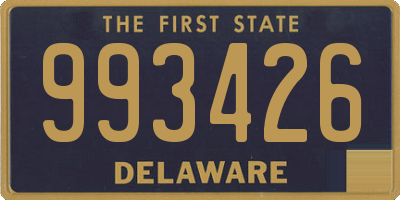 DE license plate 993426