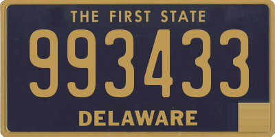 DE license plate 993433