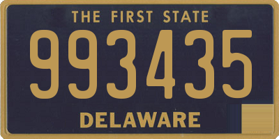 DE license plate 993435