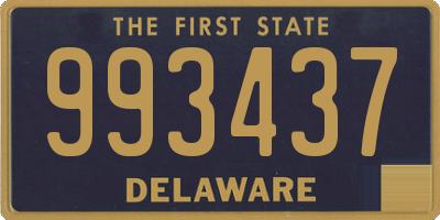 DE license plate 993437