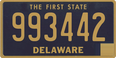 DE license plate 993442