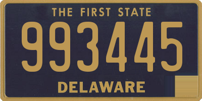 DE license plate 993445