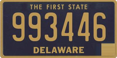 DE license plate 993446