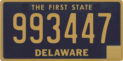 DE license plate 993447