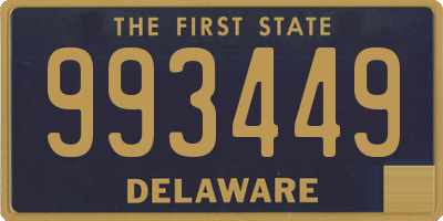 DE license plate 993449