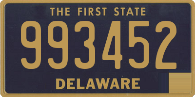 DE license plate 993452