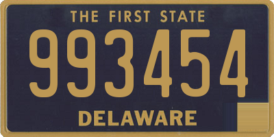 DE license plate 993454