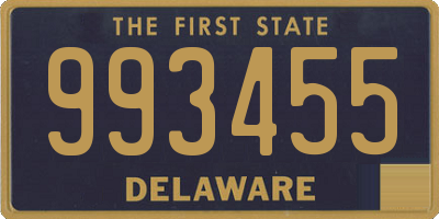 DE license plate 993455