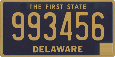 DE license plate 993456