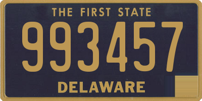 DE license plate 993457