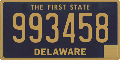 DE license plate 993458