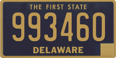 DE license plate 993460