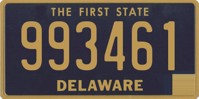 DE license plate 993461