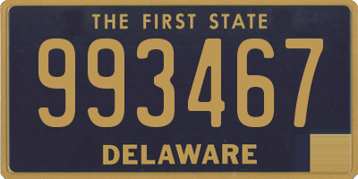 DE license plate 993467