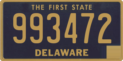 DE license plate 993472