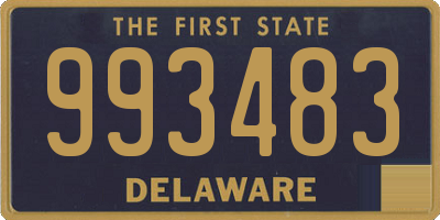 DE license plate 993483