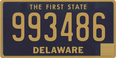 DE license plate 993486