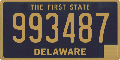 DE license plate 993487