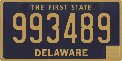 DE license plate 993489