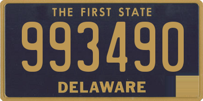 DE license plate 993490