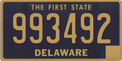 DE license plate 993492