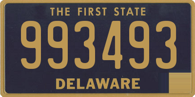 DE license plate 993493