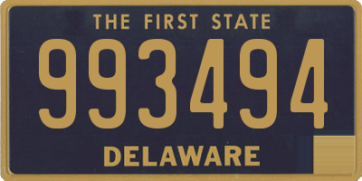 DE license plate 993494