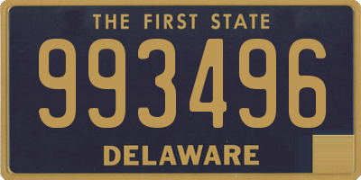 DE license plate 993496