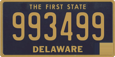 DE license plate 993499