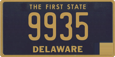 DE license plate 9935