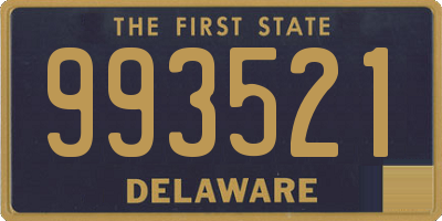 DE license plate 993521