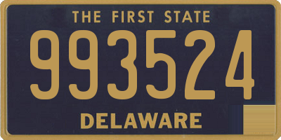 DE license plate 993524