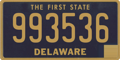 DE license plate 993536