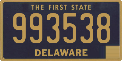 DE license plate 993538