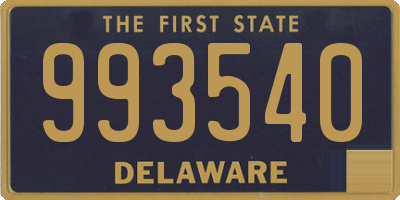 DE license plate 993540