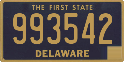 DE license plate 993542