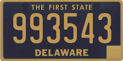 DE license plate 993543