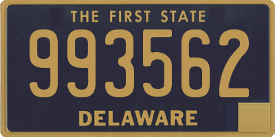 DE license plate 993562