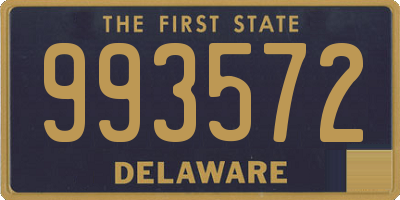 DE license plate 993572